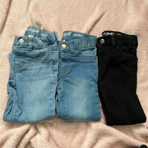 Cat and Jack Girls Toddler Jeans BUNDLE